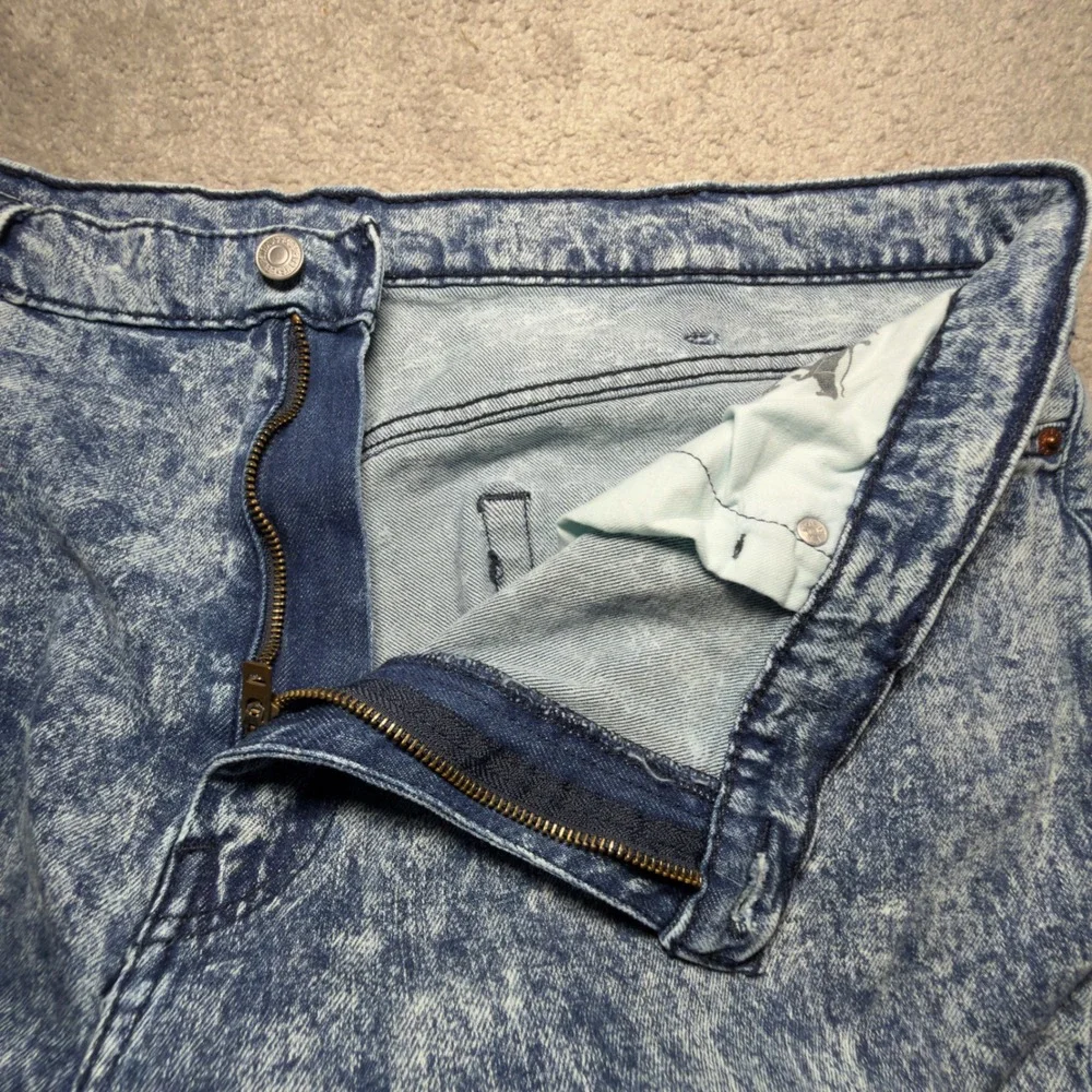 Levi's 541 Athletic Taper Jeans Mens 40x30 Blue Excellent Acid Wash Denim